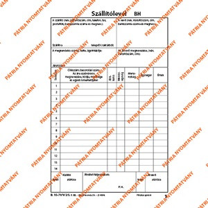 Szállítólevél 50x2 lapos tömb A/5 álló